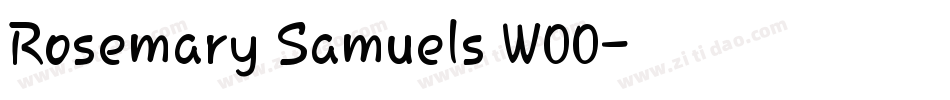 Rosemary Samuels W00字体转换